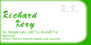 richard kery business card